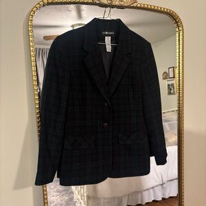 Women's Black Plaid Blazer